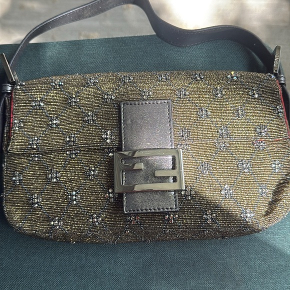 Fendi beaded baguette Metallic bag - Picture 12 of 16